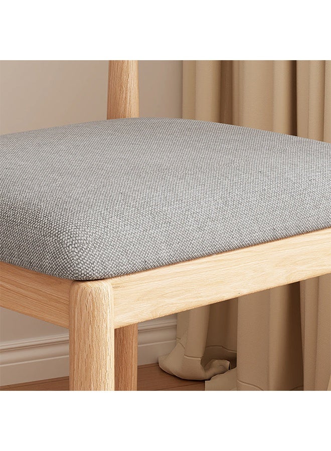 Taimi Kids Chair with Metal Frame in Wood Color and Fabric Upholstery, Modern Design with Curved Back, Suitable for Dining Room, Bedroom - Gray - Image 5