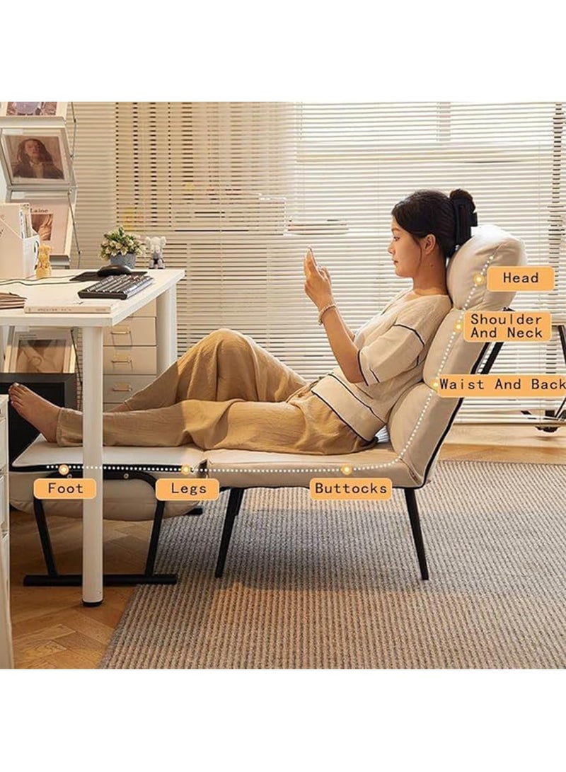 Folding Sofa Recliner Arm Chair Convertible Sofa Bed Sleeper Chair 5 Position Adjustable Backrest - Image 4