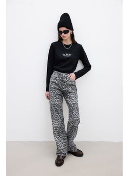 Manuka Patterned Gabardine Trousers Leopard  - Image 1