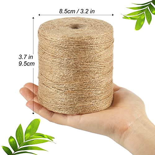 Tenn Well 1500 Feet Natural Jute Twine, 1mm Thin Brown Twine String for Crafts, Crocheting, Gift Wrapping, Gardening and Christmas Decorations - Image 4