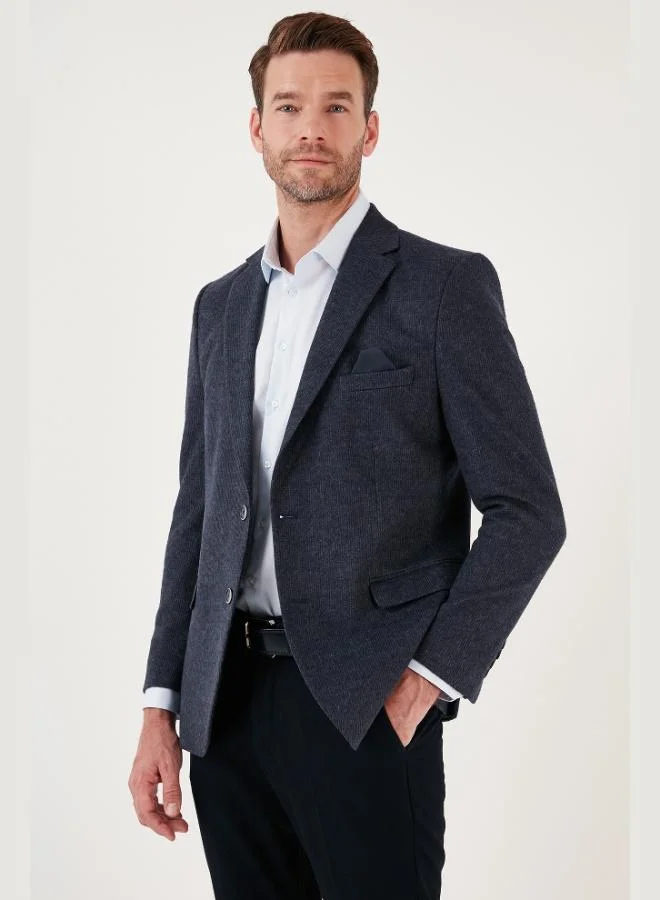 Buratti Buratti 6 Drop Double Slit Fleece Slim Fit Blazer Jacket Men's JACKET 6601030