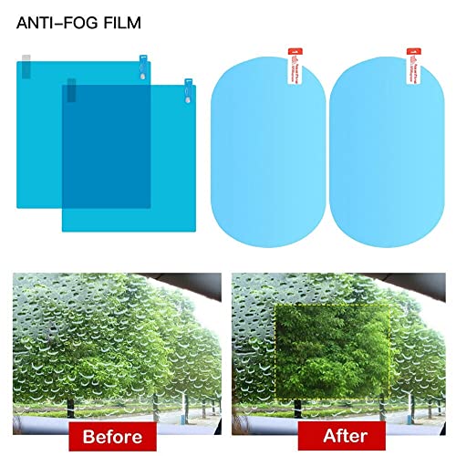 AUGEN HD Anti-Water, Anti-Mist, Anti-Fog, Waterproof Oblong Rearview Side Mirror Protective Film for Cars, Trucks - 4 Pieces - 150 X 100mm & 200 X 175mm (Pack of 3 Set) - Image 2