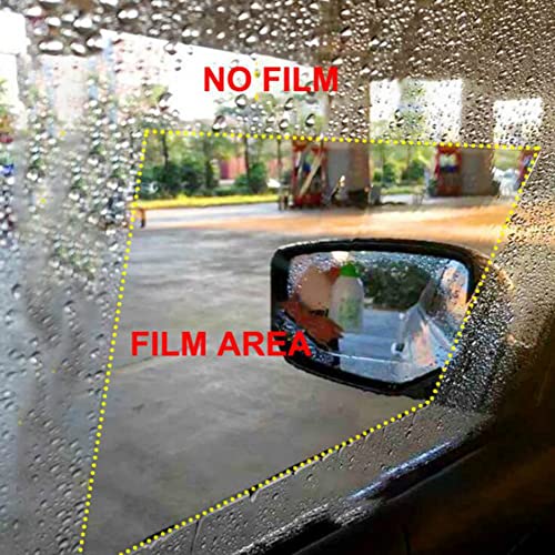 AUGEN HD Anti-Water, Anti-Mist, Anti-Fog, Waterproof Oblong Rearview Side Mirror Protective Film for Cars, Trucks - 4 Pieces - 150 X 100mm & 200 X 175mm (Pack of 3 Set) - Image 5