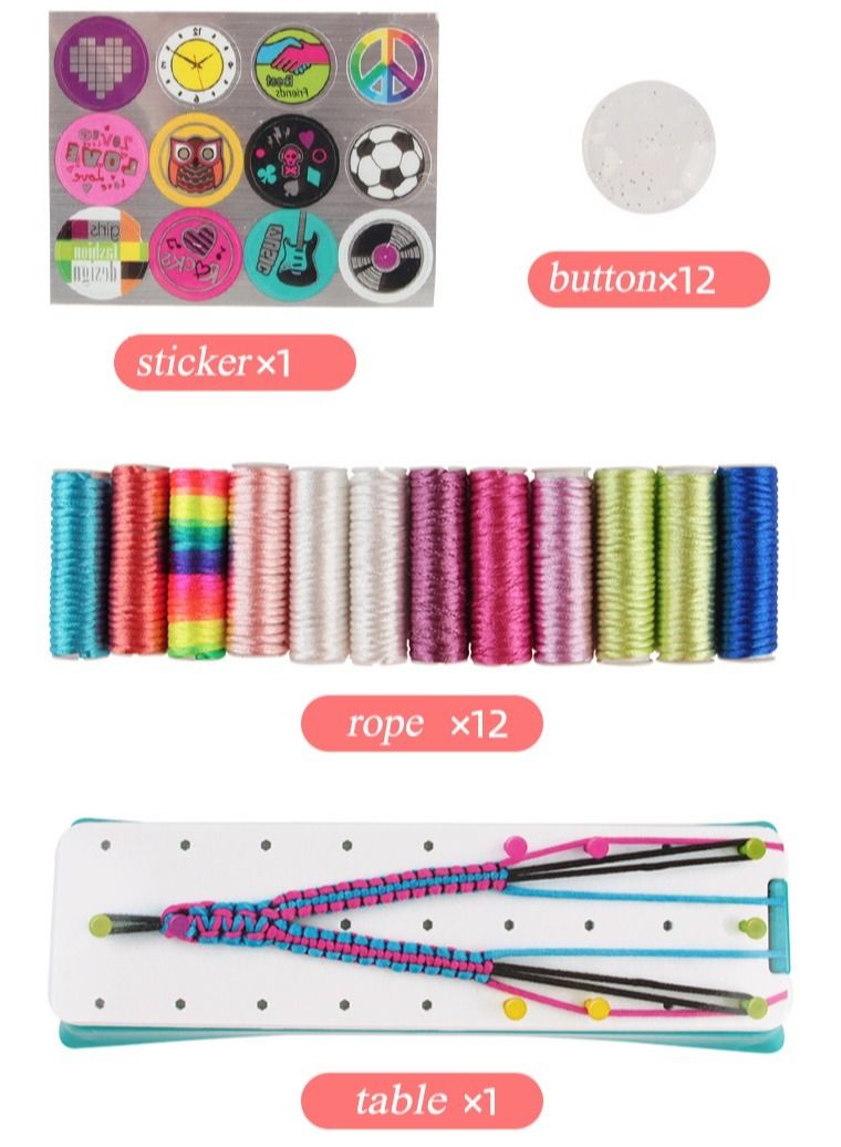 NIBEMINENT braiding bracelet children's handmade DIY woven bracelet woven toy set  - Image 4