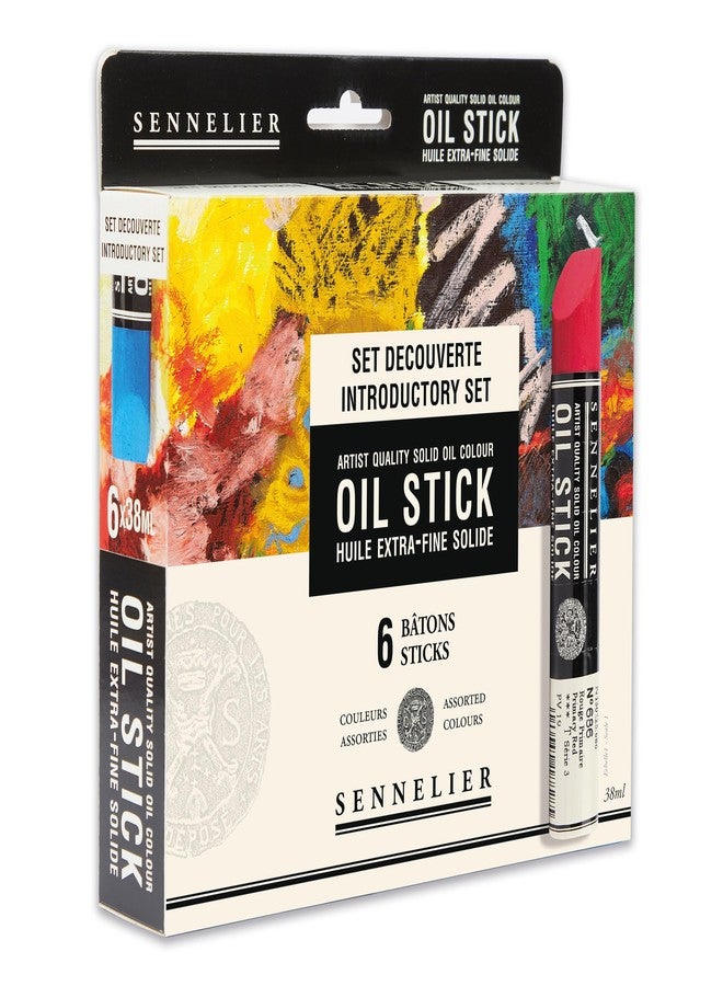 SENNELIER Oil Stick Set, Basic Introductory Colors, 6 Artist Quality Sticks, 38ml - Image 1