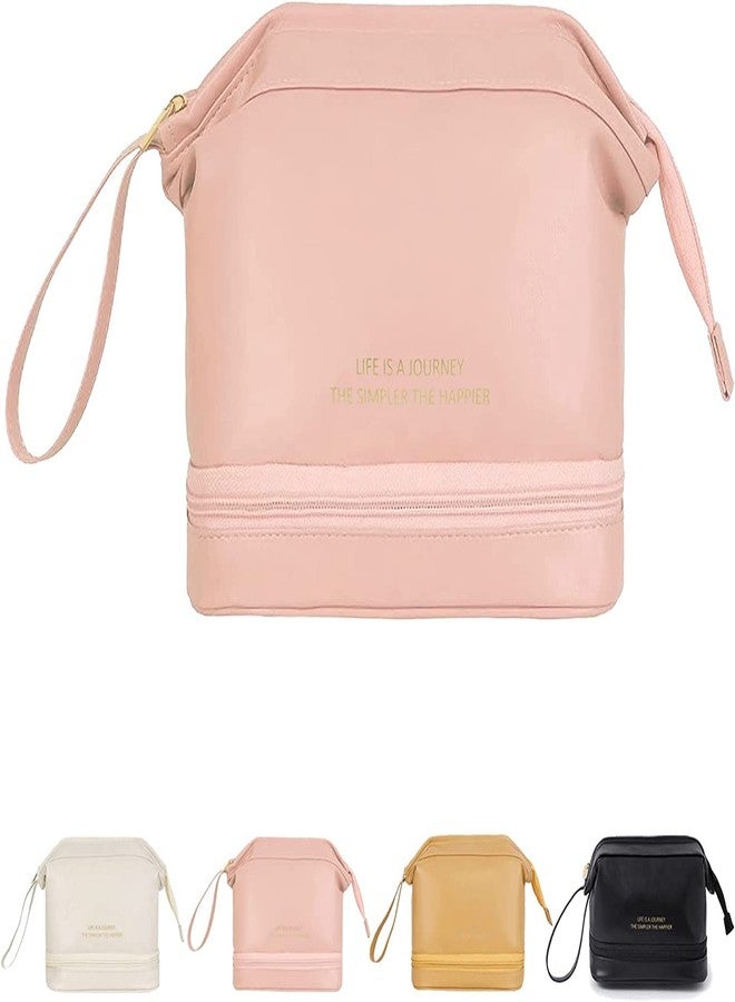 Calyrex Cosmetic Travel Bag, Double Layer Cosmetic Bag, Large Makeup Bag, Travel Makeup Bag, Makeup Organizer Bag, Leather Cosmetic Bag, Waterproof Toiletry Bag for Women Girls, Cosmetic Bag - Image 1
