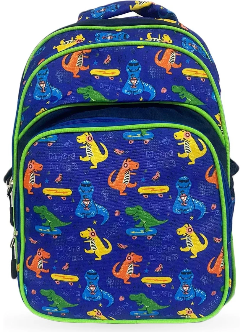 Masho Trend Lacis Dino School Bag + Nutrition + Water Bottle - Dinosaur Bag Boys Primary School Bag Dinosaur Bag