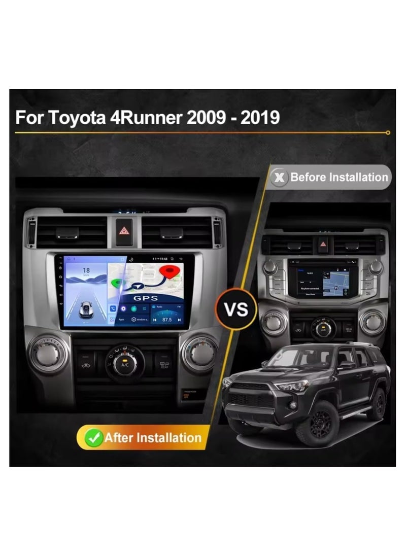 SHEZA STAR - Android Car Stereo for Toyota 4Runner 2010-2023 6GB RAM 128GB ROM Support SIM Card, Carplay, Mirror Link Wi-Fi BT, Radio GPS Navigation, 9 Inch IPS Touch Screen with AHD Camera Included - Image 1
