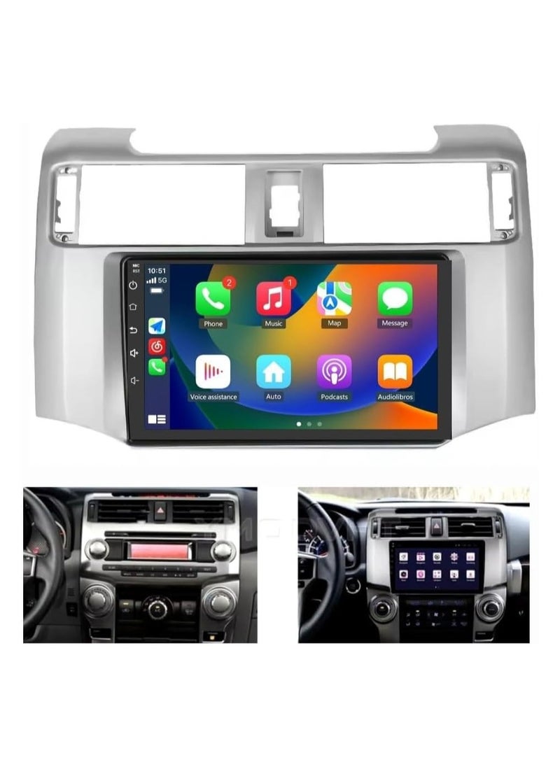 SHEZA STAR - Android Car Stereo for Toyota 4Runner 2010-2023 6GB RAM 128GB ROM Support SIM Card, Carplay, Mirror Link Wi-Fi BT, Radio GPS Navigation, 9 Inch IPS Touch Screen with AHD Camera Included - Image 1