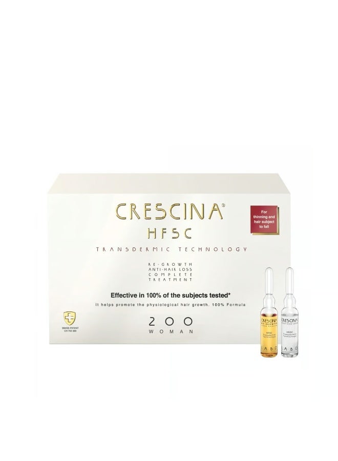 Crescina HFSC Transdermic Treatment 200 Woman Ampoules 3.5ml x10+10 - Image 1