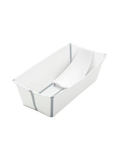 STOKKE Flexi Bath X - Large, Transparent Blue Spacious Foldable Baby Bath Tublight Weight And Easy To Store Convenient To Use At Home Or When Travelling Best For Ages 0 - 6, White  - Image 1