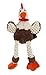 goDog Checkers Just for Me Skinny Rooster Squeaky Plush Dog Toy Chew Guard Technology Brown Mini - Image 3