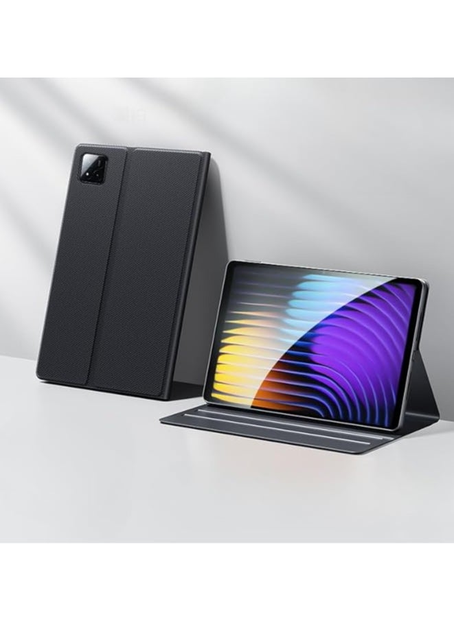 جنرال - متوافق مع غلاف Xiaomi Pad 7 / Mi Pad 7 Pro بحجم 11.2 بوصة لعام 2024، غلاف كامل من الجلد مع غلاف سيليكون، مزود بميزة الاستيقاظ والنوم التلقائي لجهاز Mi Pad 7/7 Pro. - Image 1