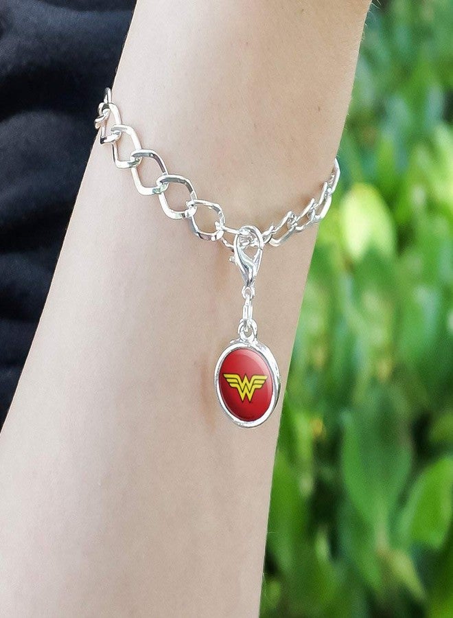 GRAPHICS & MORE Wonder Woman Classic Logo Antiqued Bracelet Pendant Zipper Pull Charm with Lobster Clasp - Image 3