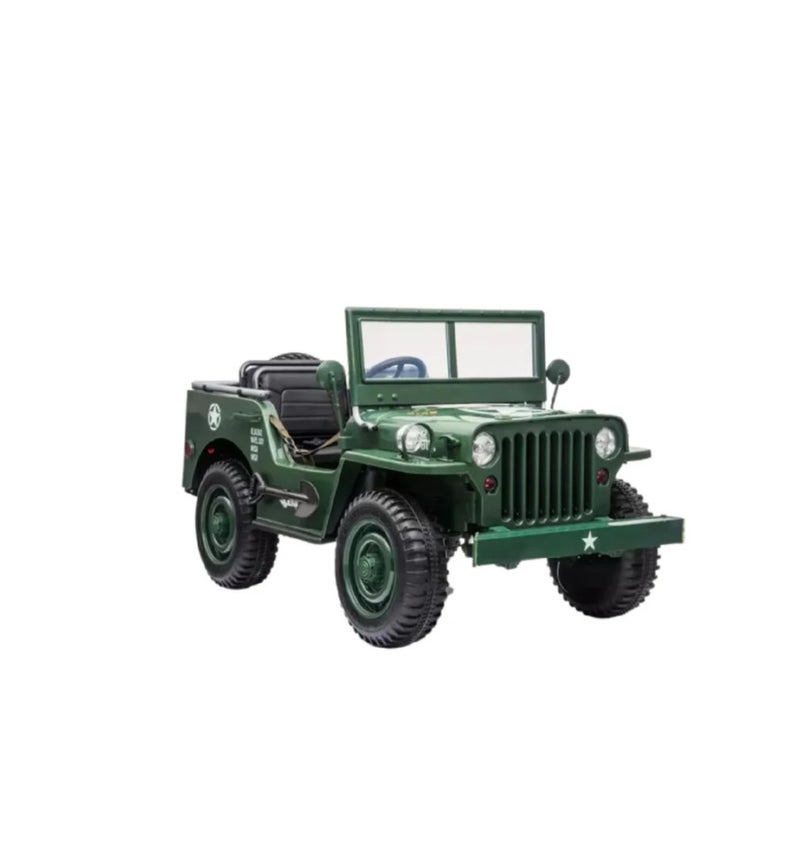VLRA Electric Ride-On Military Jeep for Kids – Realistic Design & Safe Driving - Image 1