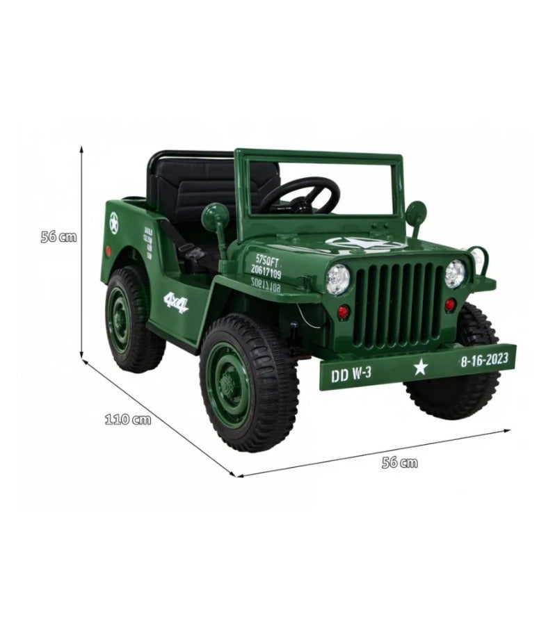 VLRA Electric Ride-On Military Jeep for Kids – Realistic Design & Safe Driving - Image 5