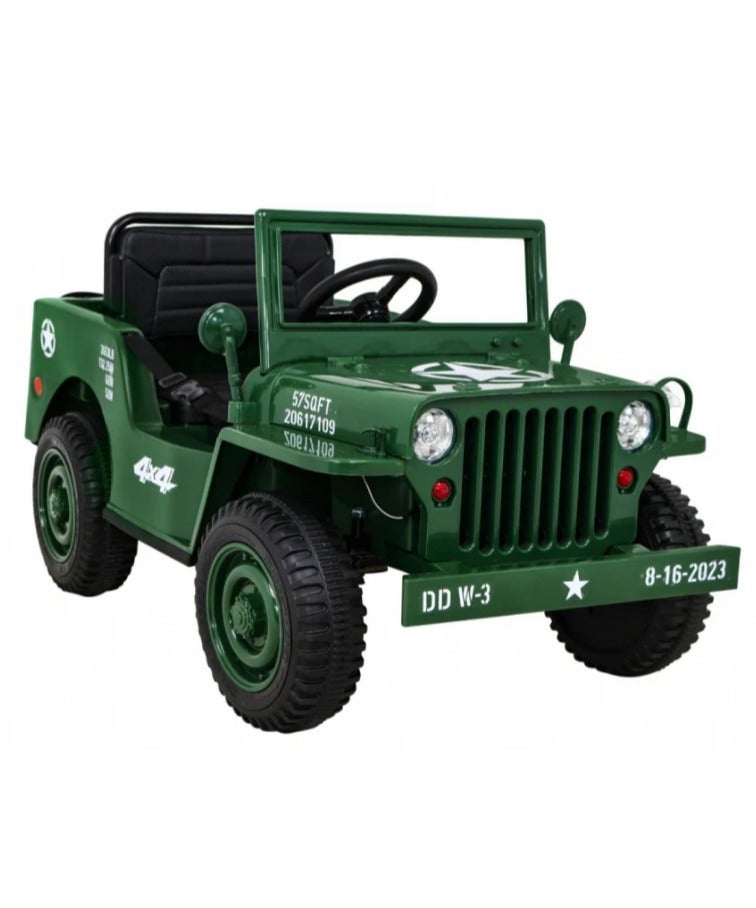 VLRA Electric Ride-On Military Jeep for Kids – Realistic Design & Safe Driving - Image 3
