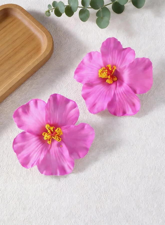 Take Two Pack of 2 - Pink Plumeria Hair Clip