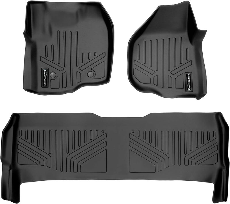 MAX LINER A0116/B0042 Floor Mats for 2012-2016 F-250/F-350/F-450 Super Duty Crew Cab, Black - Image 1