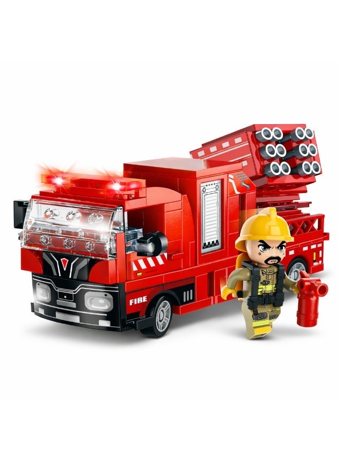 Qman MineCity Fire Truck Building Set – 130 Pieces with Firefighter Mini Figure, Educational Construction Toy for Kids Ages 6+ - Image 2