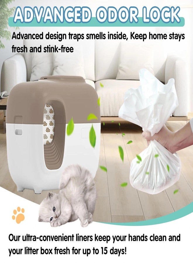 60 كيسًا من أكياس تبطين صندوق فضلات القطط لصندوق فضلات القطط الأوتوماتيكي PetSnowy SNOW+، أكياس تبطين ذاتية الإغلاق مقاومة للتمزق والتسرب لدرج الفضلات - Image 5