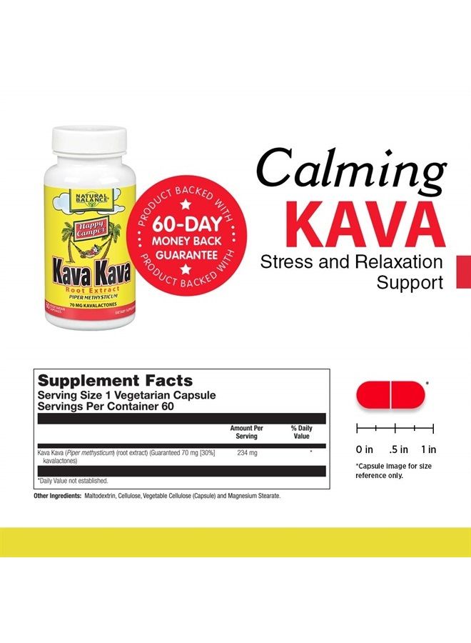 Natural Balance مستخلص جذر الكافا كافا، 60 كبسولة نباتية - Image 2