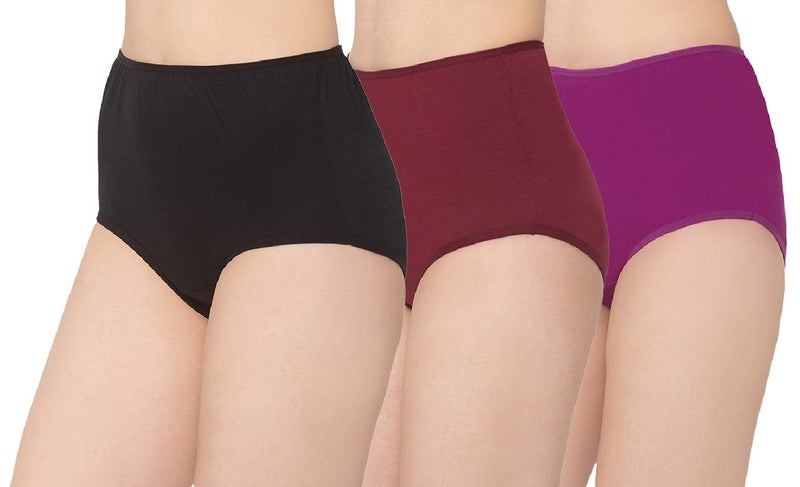 MomToBe Women's Cotton High Waist Multicolor Maternity Panty/Pregnancy Panty/Maternity Underwear/Pregnancy Underwear/Maternity Panties Combo-(Multicolor, Pack of 3) Multicolour - Image 1