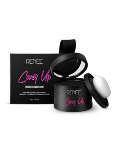 Renee Cover-Up Hair Powder- Black, Helps Cover Grey Roots & Bald Spots Instantly, Highly Pigmented, Fuller And Denser, Long-Lasting & Matte Finish, Super-Fine Powder For Flawless Application, 4Gm  - Image 2