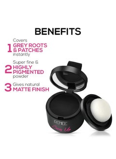 Renee Cover-Up Hair Powder- Black, Helps Cover Grey Roots & Bald Spots Instantly, Highly Pigmented, Fuller And Denser, Long-Lasting & Matte Finish, Super-Fine Powder For Flawless Application, 4Gm  - Image 4