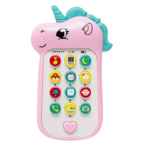 PLUSPOINT Unicorn Phone Toy for Kids with Light Musical Mobile Toy for Baby Toddler Kids Educational Cellphone Call & Chat Learning Play Phone Toy for Role Play Fun for 1 2 3 Year Old - Image 1