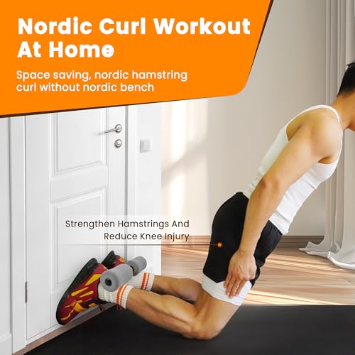 Balency Nordic Hamstring Curl Strap, Balency Nordic Curl Strap for Hamstring Curls, Nordic Curl Attachment, Leg Exercise Assisted Strap for Strength Training, Nordic Curl Strap Home Workout Equipment - Image 2