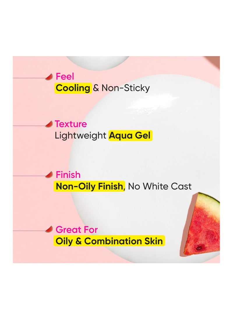 Dot & Key - Dot & Key Watermelon Hyaluronic Cooling Sunscreen SPF 50 PA+++|for Moisturized Skin| UV + Blue Light Protection| Lightweight | No White Cast | Boosts Vitamin D Absorption I Quick Absorbing | 50g - Image 1