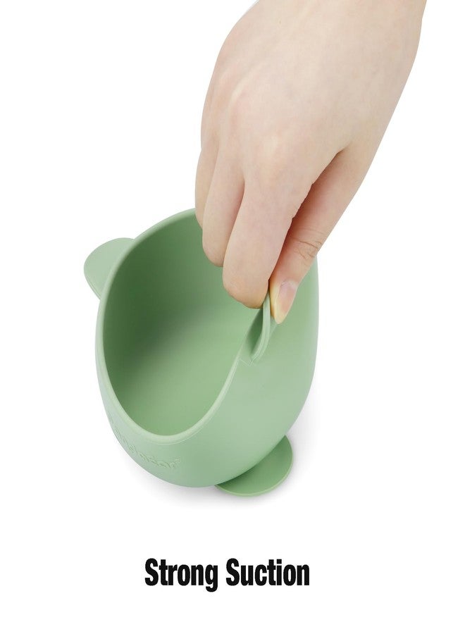 PandaEar 3 Pack Baby Suction Bowls, Stay Put Silicone Food Bowl Babies Led Weaning Supplies for Kids Toddlers, BPA-Free -Blue/Green/Brown - Image 4