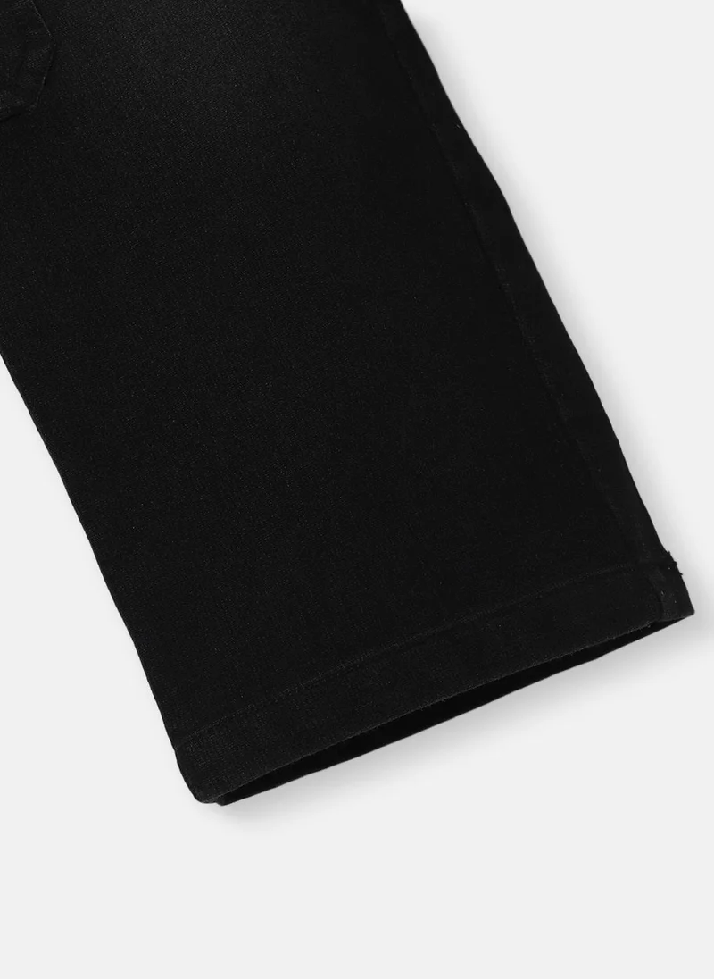 Nautinati Black Nautinati Boys' Cotton Denim Faded Cargo Jeans for Men | Best Price UAE