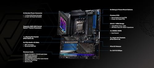 ASRock AMD X870E Taichi Ryzen Socket AM5 X870 Dual Channel DDR5 DIMMs 256 GB 8200 EATX Motherboard M.2 LED WiFi 7 - Image 3