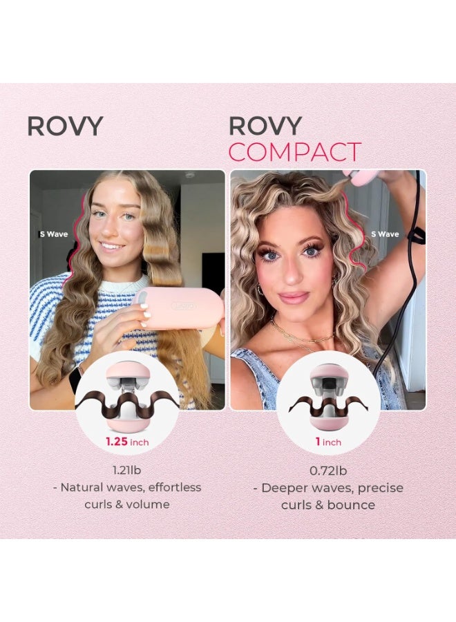 TYMO ROVY Hair Waver Crimper - Hair Curler, Deep Waver Curling Iron, Ionic Curling Wand with Ceramic Tourmaline Barrel for Women, Anti-Scald, Quick & Easy, Dual Voltage, Pink 25mm - Image 3