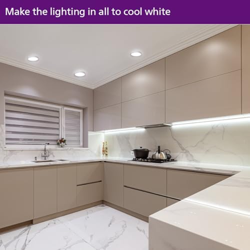 EcoLink 22W Surface LED Ceiling Light | Surface Full Glow Ceiling Light for Home & Hall | Surface Lights for Ceiling | Cool Day Light, Pack of 4 - Image 3