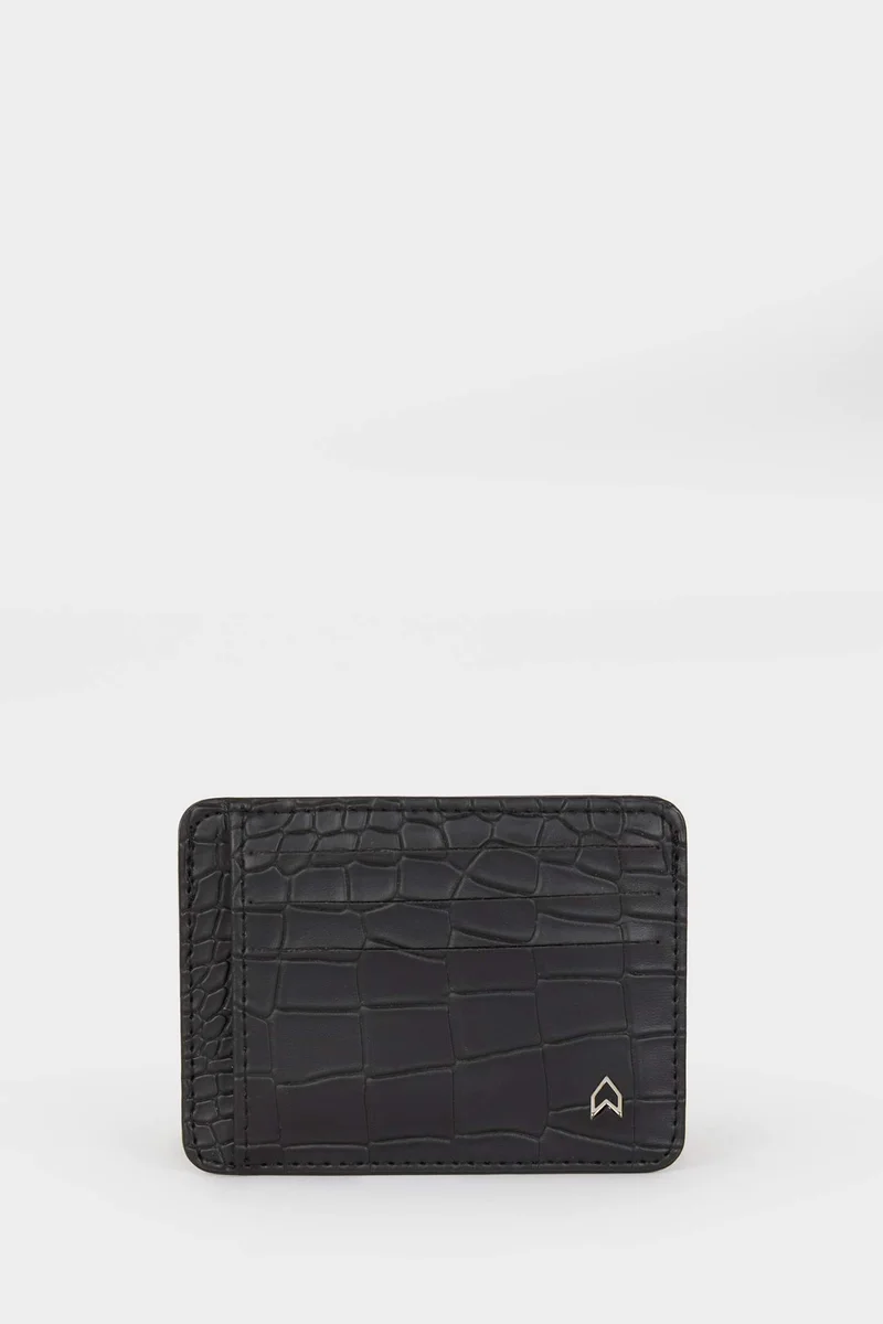 ديفاكتو Man Faux Leather Business Card Wallet