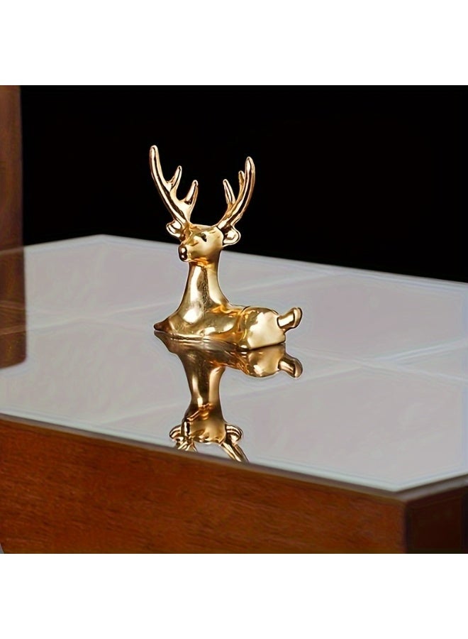 صندوق فواكه من الخشب الصلب للاستخدام المنزلي، غطاء مقسم، صندوق تخزين وجبات خفيفة من الفواكه المجففة - Image 4