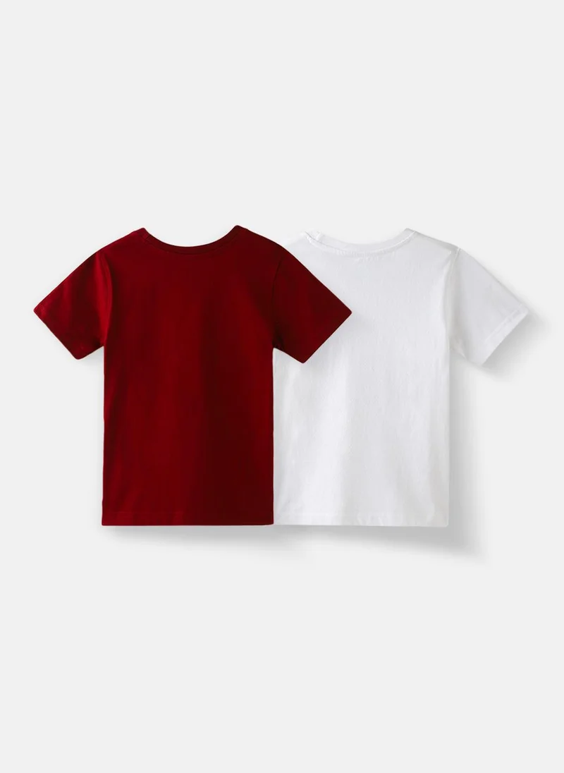 نوتيناتي Nautinati Boys Cotton Printed Pack of 2 T-shirt