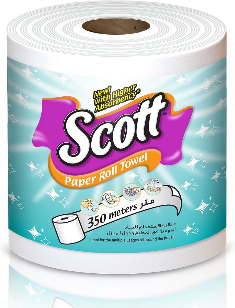Scott Mega Kitchen Tissue Paper Towel,350 Meters x1 Roll - Image 1