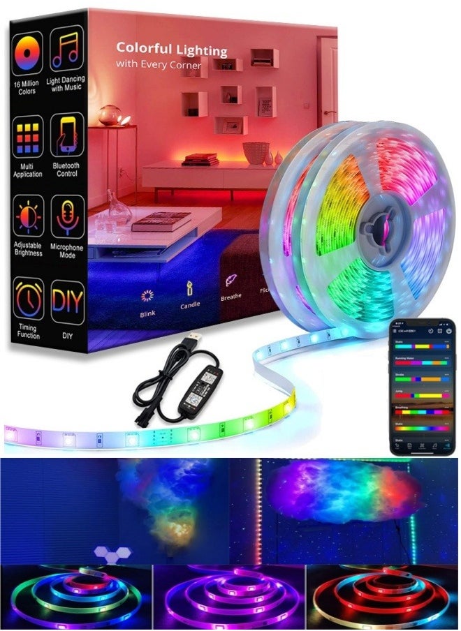 Generic Background Atmosphere Light Strips 5050rgb Color Bluetooth 5v Light Set TV Bedside Bar Atmosphere Light  - Image 1