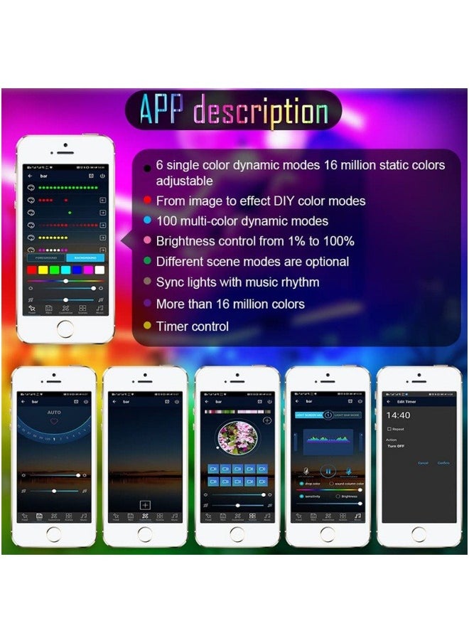Generic Background Atmosphere Light Strips 5050rgb Color Bluetooth 5v Light Set TV Bedside Bar Atmosphere Light  - Image 3