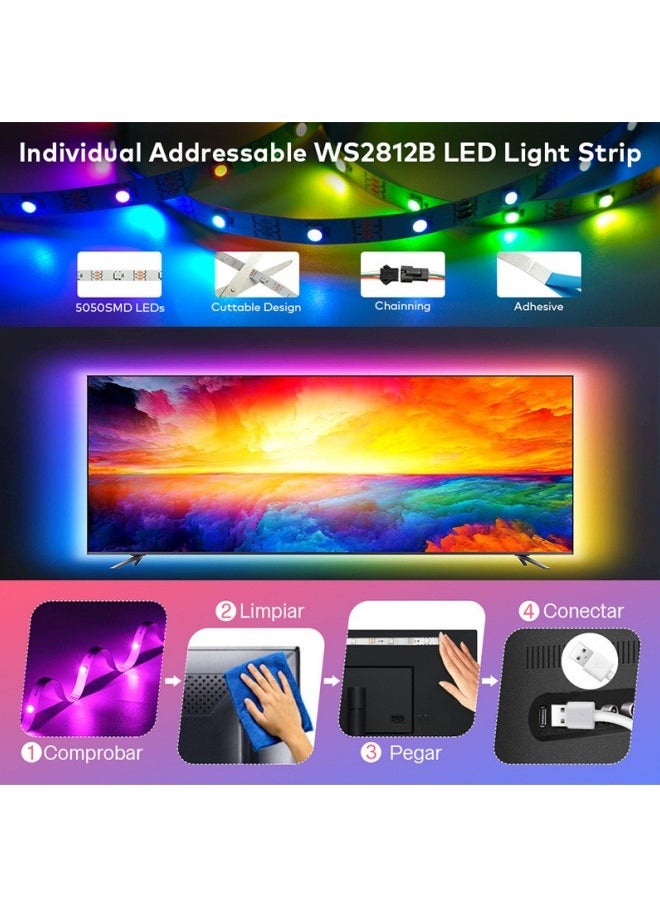 Generic Background Atmosphere Light Strips 5050rgb Color Bluetooth 5v Light Set TV Bedside Bar Atmosphere Light  - Image 4