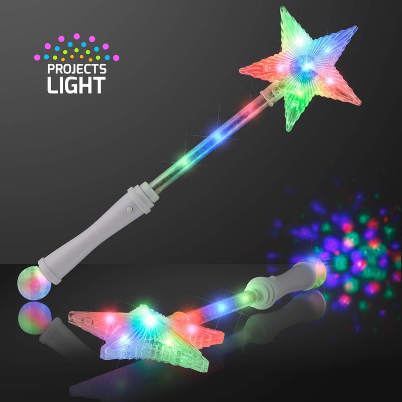 FlashingBlinkyLights Light Up White Super Star Princess LED Wand - Image 4