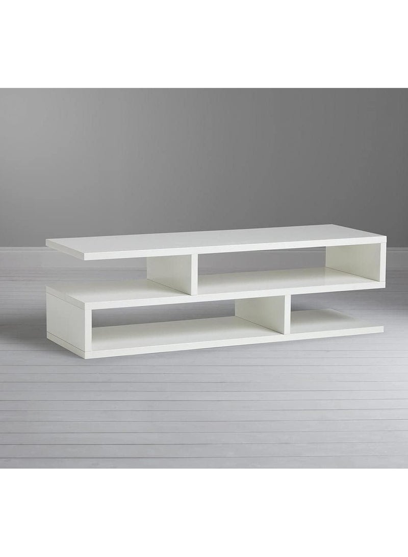 DubaiGallery طاولة تلفزيون عصرية، مقعد تلفزيون، خزانة تلفزيون مع رفوف تخزين - مكتب تلفزيون متعدد الوظائف لمركز الترفيه - وحدة وسائط أنيقة وعملية لغرفة المعيشة في المنزل - Image 4