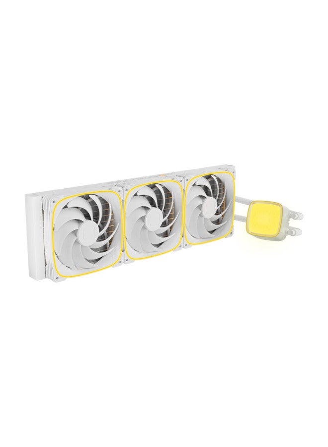 Geometricfuture Eskimo Pro 420 White All-in Cpu Liquid Cooler, 420mm Liquid Radiator, Compatible With Intel/amd/dual Platform, Argb Lighting Effects - Image 3