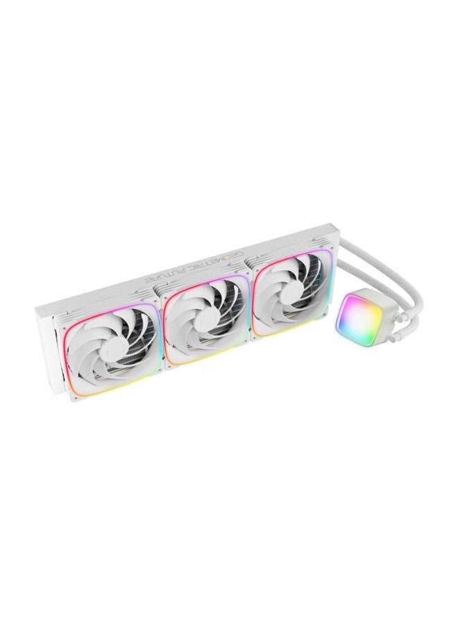 Geometricfuture Eskimo Pro 420 White All-in Cpu Liquid Cooler, 420mm Liquid Radiator, Compatible With Intel/amd/dual Platform, Argb Lighting Effects - Image 4