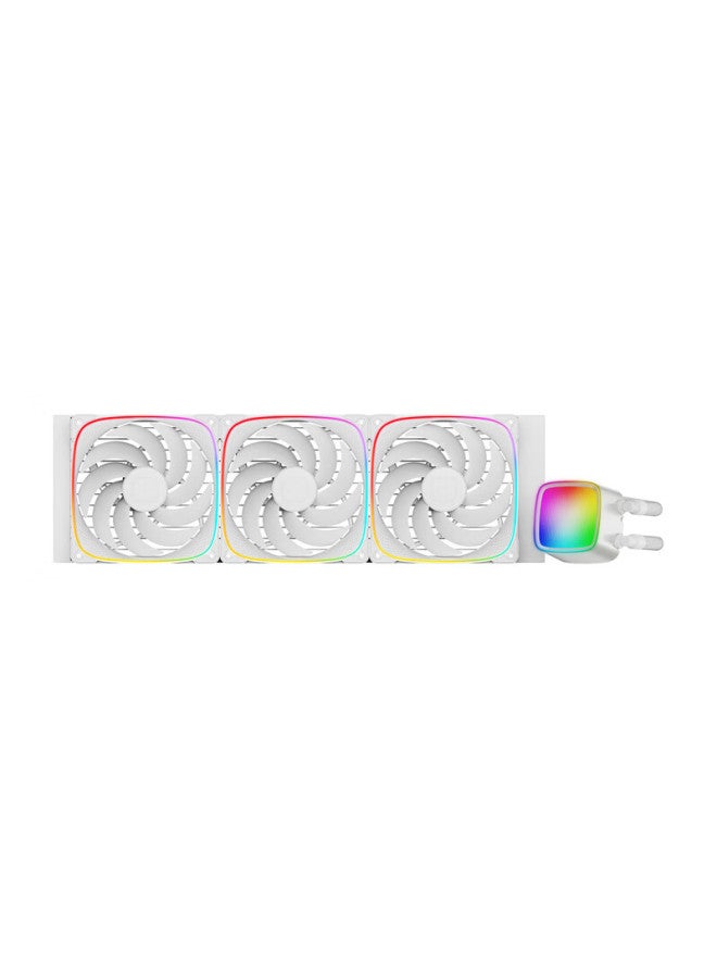 Geometricfuture Eskimo Pro 420 White All-in Cpu Liquid Cooler, 420mm Liquid Radiator, Compatible With Intel/amd/dual Platform, Argb Lighting Effects - Image 2