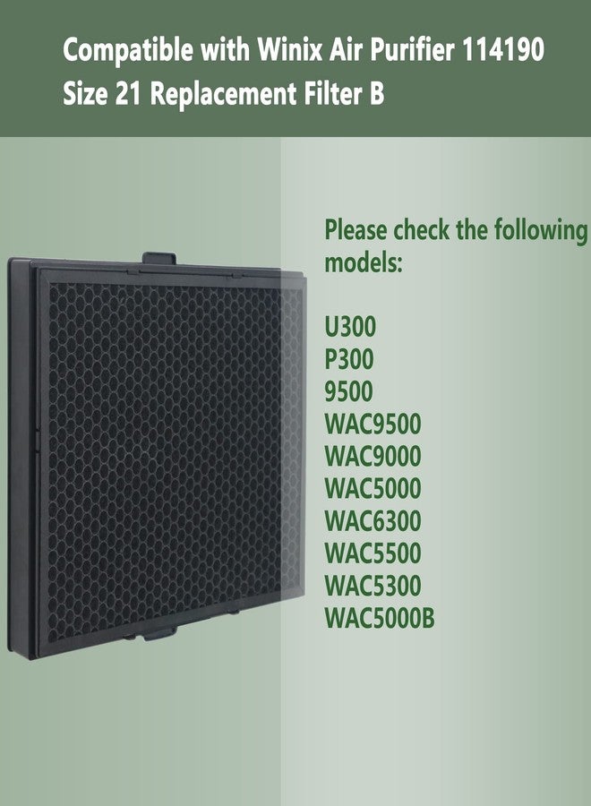 BesReyDa 114190 HEPA Filter B for Winix WAC5300 WAC5500 9500 U300 P300 WAC9000 WAC9500 WAC5000 WAC5000b WAC6300 Air Purifiers Compatible with 114190 Size 21 Replacement Filter B - Image 3